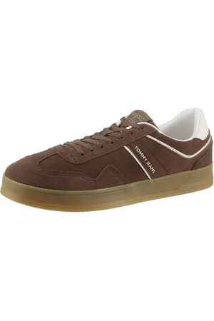 Tommy Hilfiger Plateausneakers THE GREENWICH SUEDE vrijetijdsschoen, lage schoen, veterschoen met gepolsterde schacht