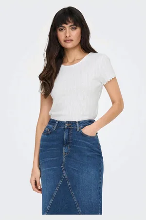 ONLY Shirt met korte mouwen ONLCARLOTTA S/S TOP JRS NOOS