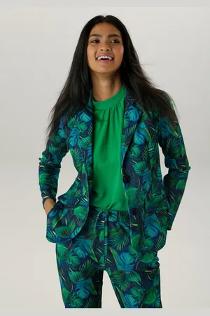 Aniston Jerseyblazer met grootschalig en abstract bladerenpatroon - nieuwe collectie