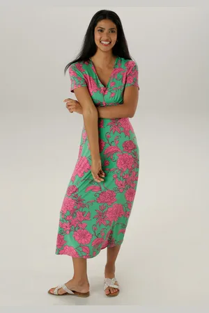Aniston Zomerjurk met abstracte bloemen- en bladerenprint - nieuwe collectie