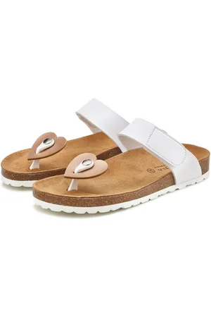 Lascana Slippers Mule, sandaal, open schoen, zomerschoen, met comfortkurk voetbed van leer en 2 afneembare bovenstukken (3-delig)