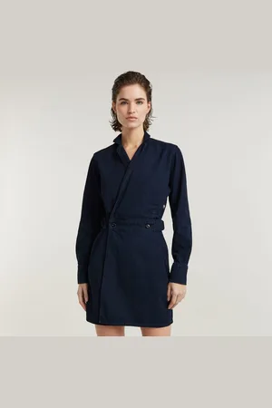 G-Star Wikkeljurk Wrap Dress met verstelbare taille
