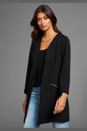Laura Scott Lange blazer met ritssluitingen