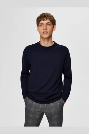 SELECTED Gebreide trui SLHBERG CREW NECK NOOS