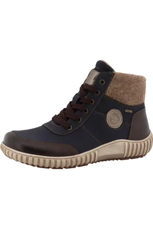Romika Winterlaarzen , sleehak, outdoor laarzen, veterschoenen met modieuze vilten kraag