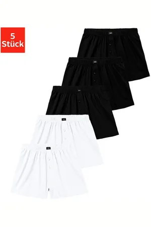 H.I.S Wijde boxershort Heren boxer wijdte pasvorm, comfortband, van katoen-stretch (set, 5 stuks)