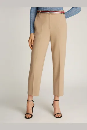 Tommy Hilfiger Geweven broek PUNTO SLIM STRAIGHT PANT met strijkvouwen, metalen label