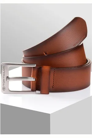 TOM TAILOR Leren riem TTCALVINPLUS 4 cm brede herenriem, casual en jeanslook
