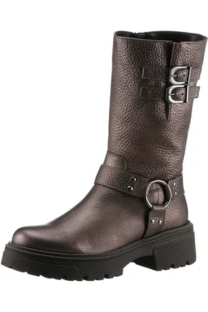 Gabor Bikerboots hakken, plateau, enkellaars, korte laarzen met beste pasvorm
