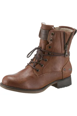 Mustang Winterlaarzen , blokhak, winterlaars, veterschoenen bezet met studs