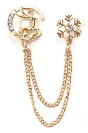 Firetti Broche Sieraad cadeau broche ketting sneeuwvlok, maan, hert