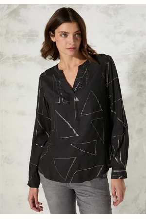 CECIL Blouse met lange mouwen met folieprint