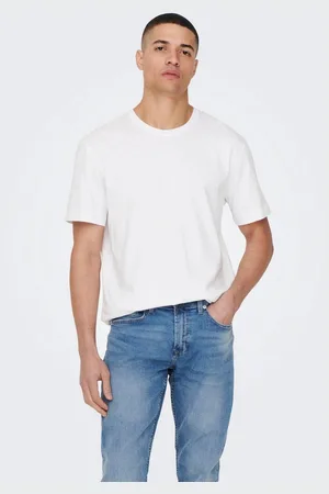 Only & Sons Shirt met ronde hals ONSMAX LIFE REG SS STITCH TEE