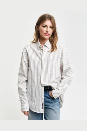 GANT Overhemd met lange mouwen REG OXFORD STRIPE SHIRT unisex, in lichte oxford-kwaliteit