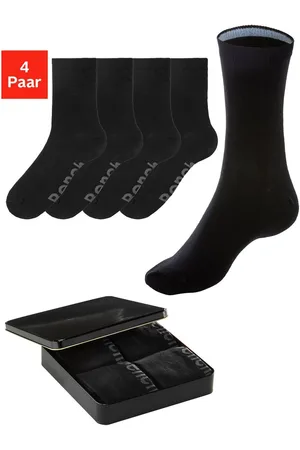 Bench Basic sokken met gekleurde binnenboordjes (blik, 4 paar)