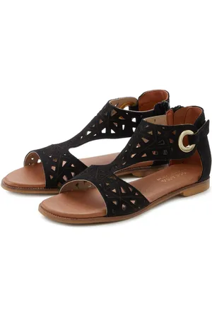 Lascana Sandalen Zomerschoen Sandalette, zomerschoen van hoogwaardig leer met uitsparingen