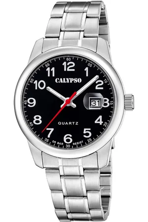 Calypso Kwartshorloge Basic Horloge, herenhorloge, stalen band, analoog, dag