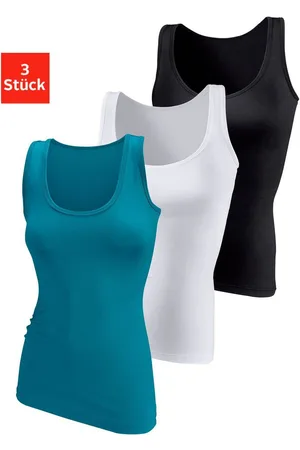 Vivance Hemd van zachte microvezel, tanktop, onderhemd (Set van 3)
