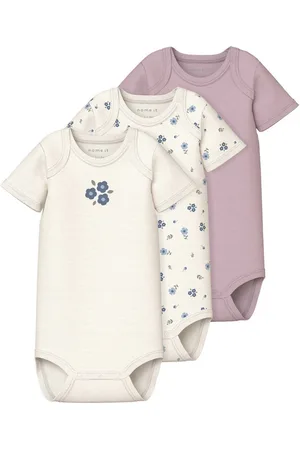 NAME IT Body NBFBODY 3P SS JET STREAM FLOWER NOOS (set, 3-delig)