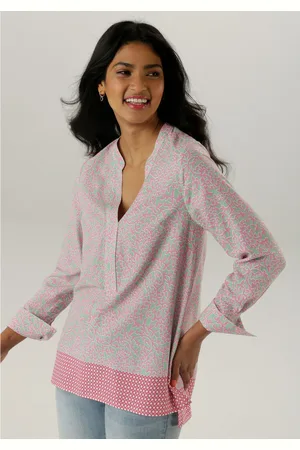 Aniston Lange blouse met rankenpatronen en randdruk aan de zoom - nieuwe collectie