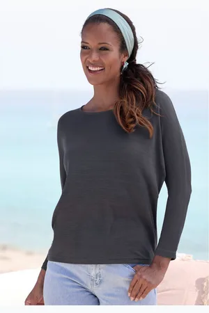 Lascana Shirt met lange mouwen Met vlindermouwen van zacht viscose-fijntricot