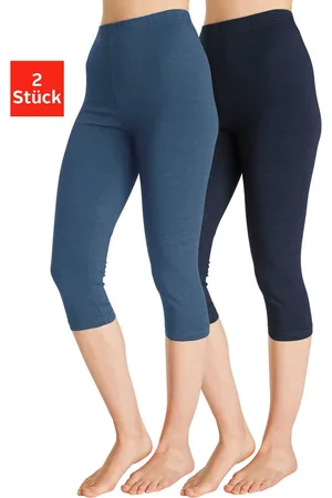 Vivance Caprilegging met rubberen tailleband, loungewear (Set van 2)