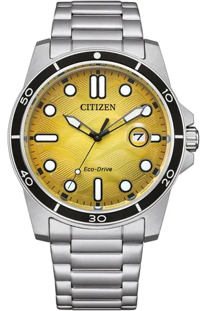 Citizen Solarhorloge AW1810-85L Horloge, herenhorloge, roestvrijstalen band, tot 10 bar waterdicht, datum