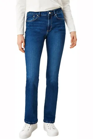 QS by s.Oliver Bootcut jeans Beverly in stretchkwaliteit, met studs op de zakken