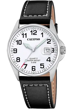 Calypso Kwartshorloge Basic Horloge, herenhorloge, leren band, analoog, dag
