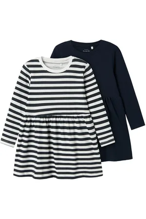 NAME IT Mini-jurk NMFVIVIA LS DRESS 2P NOOS (set, 2-delig)