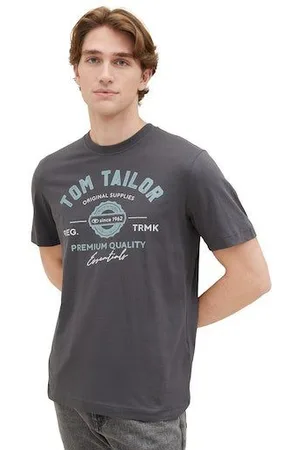 TOM TAILOR T-shirt met grote logo-frontprint