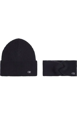 Calvin Klein Gebreide muts CK METAL BEANIE & HEADBAND
