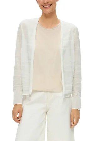 QS by s.Oliver Cardigan met patroonstructuur en zonder sluiting