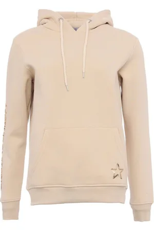 Zwillingsherz Hoodie Kiana met pailletten bezet "smile"-opdruk op de rug
