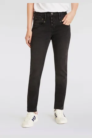 Herrlicher Boyfriendjeans Shyra Long Recycled Denim Black Stretch