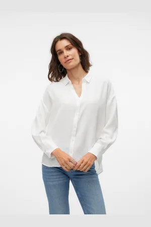 VERO MODA Blouse met lange mouwen VMMELANEY QUEENY LS SHIRT WVN NOOS