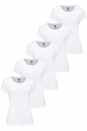 Fruit Of The Loom Shirt met ronde hals original t. lady-fit in set van 5 (set, 5-delig)