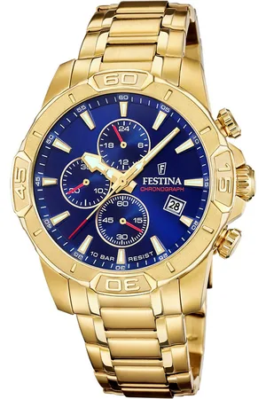 Festina Chronograaf Timeless Chronograph Quartzhorloge, horloge, herrenuur, roestvrijstalen band, analoog, dag