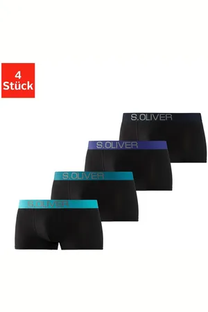 QS by s.Oliver Hipster strak zittende boxershorts voor heren van katoenmix (set, 4 stuks)