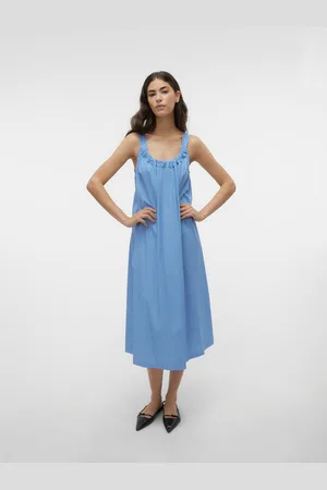 VERO MODA Midi-jurk VMGILI DETAILED SINGLET DRESS WVN GA