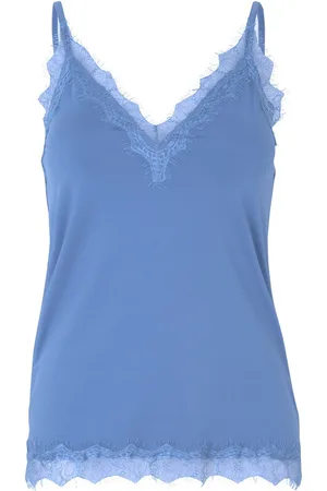 Rosemunde Hemd Billie Strap Top prachtige vintage kanten afwerking aan de halslijn en zoom