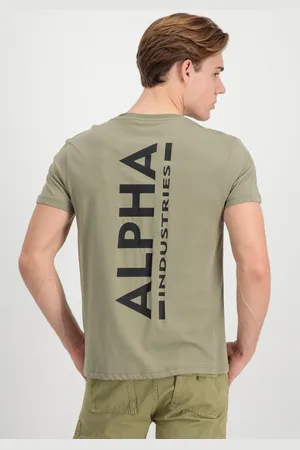 Alpha Industries Shirt met ronde hals Backprint T