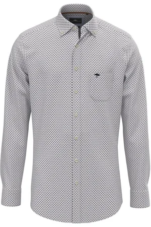 Fynch-Hatton Overhemd met lange mouwen met een elegant patroon