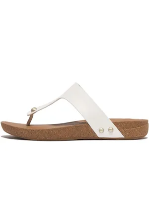 FitFlop Teenslippers IQUSHION LEATHER TOE-POST SANDALS , zomerschoen met iqushion-technologie voor langdurig draagcomfort