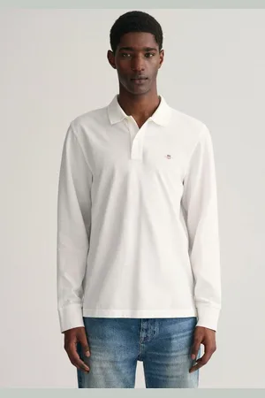 GANT Poloshirt REG SHIELD LS PIQUE RUGGER met logoborduursel op de borst