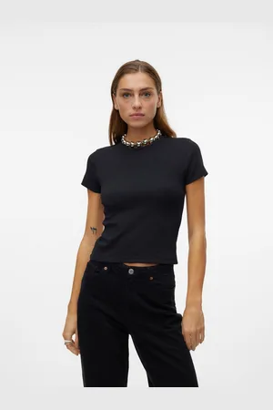 VERO MODA Shirt met ronde hals VMCHLOE SS SHORT TOP JRS NOOS