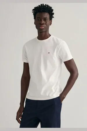 GANT T-shirt SLIM SHIELD SS T-SHIRT met logoborduursel op borsthoogte