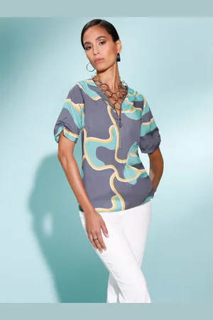 CRÉATION L Gedessineerde blouse
