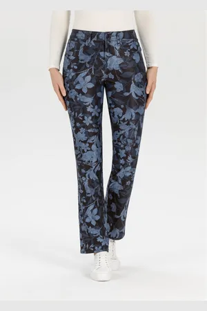 STEHMANN Taillehoge broek met print all-over