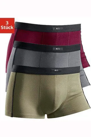H.I.S Boxershort voor heren met smalle piping aan beide kanten opzij (set, 3 stuks)
